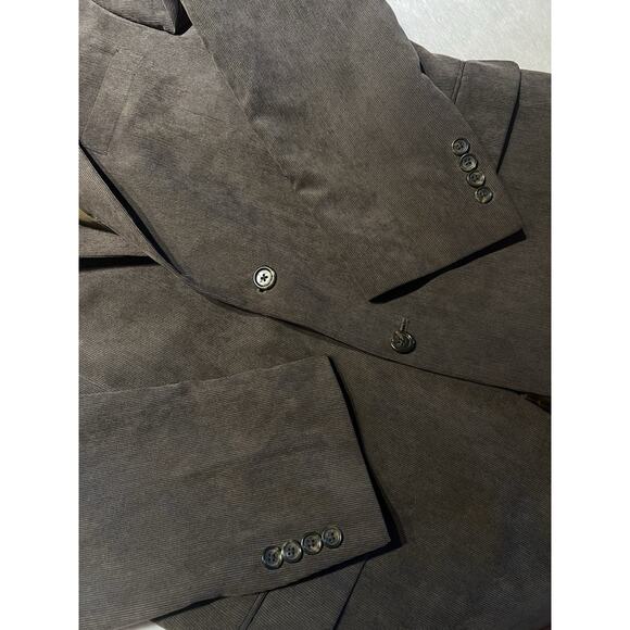 Pronto Uomo Mens 44L Taupe Brown Ultra-Fine Pinwale Corduroy Sport Coat - Picture 8 of 14